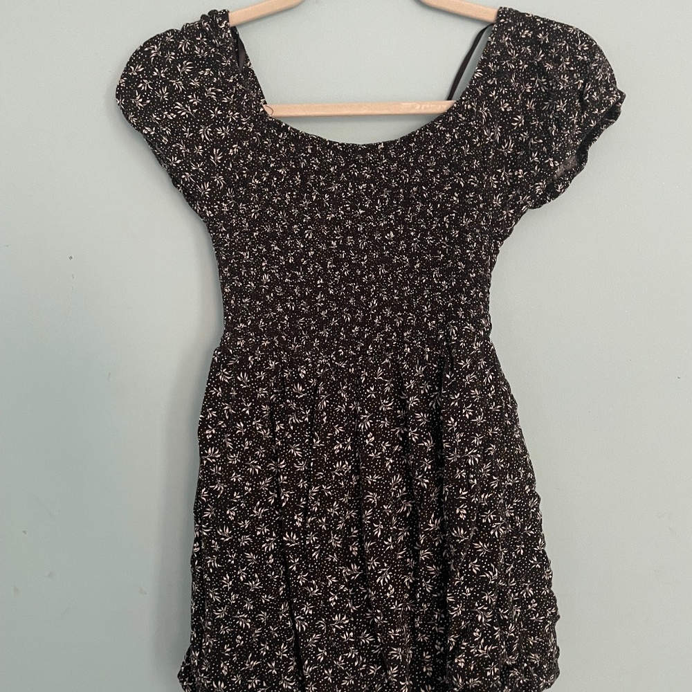 Black floral romper